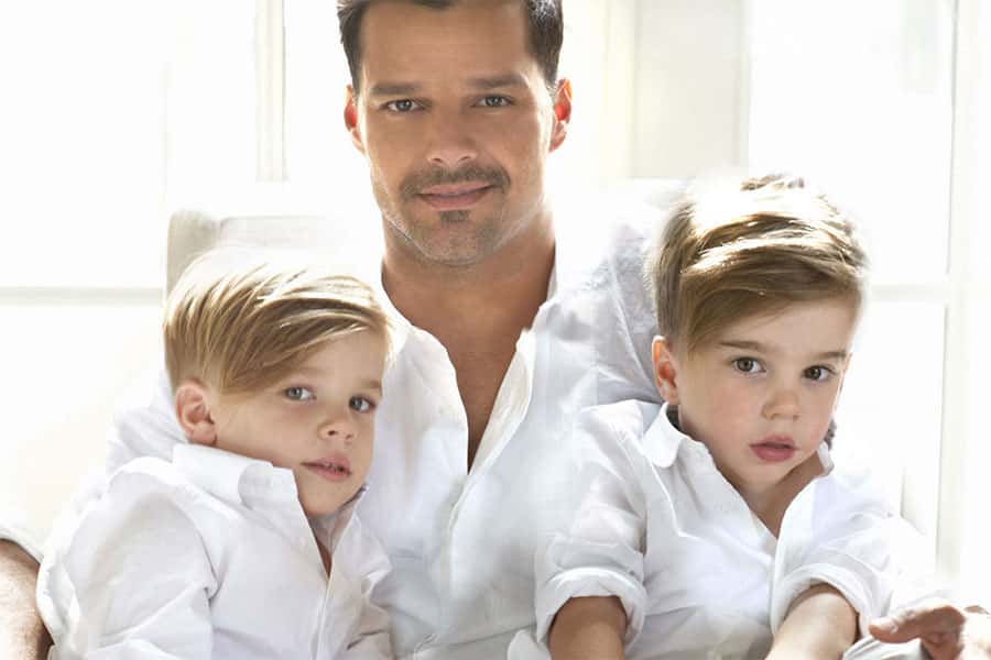 Ricky Martin e os filhos (Foto: Reprodução)