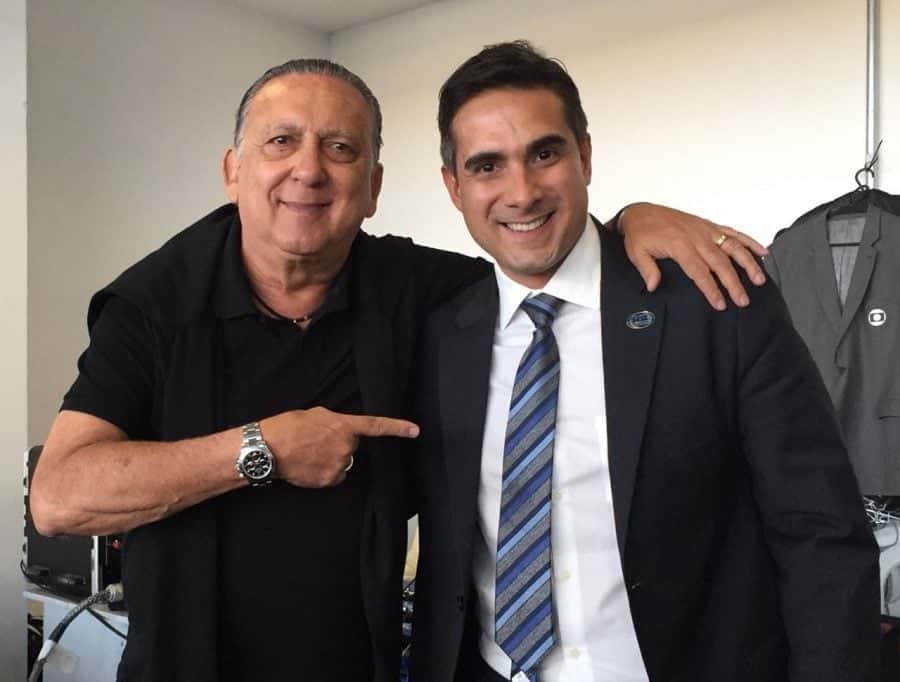 Galvão Bueno e Gustavo Villani (Foto: Reprodução)