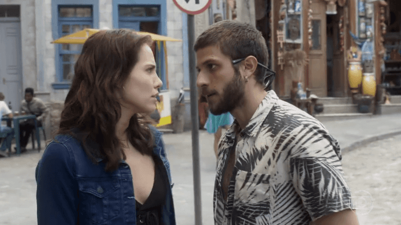 Rosa (Letícia Colin) e Ícaro (Chay Suede) em cena de Segundo Sol (Foto: Reprodução/Globo)