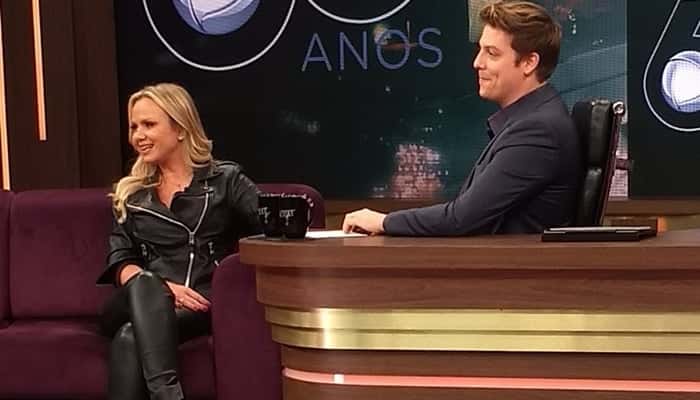 Eliana durante gravação do Programa do Porchat (Foto: Reprodução)