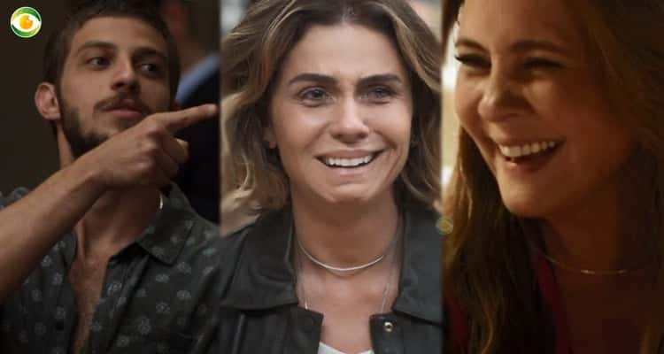 Ícaro, Luzia e Laureta em Segundo Sol! (Foto: Montagem/TV Foco)