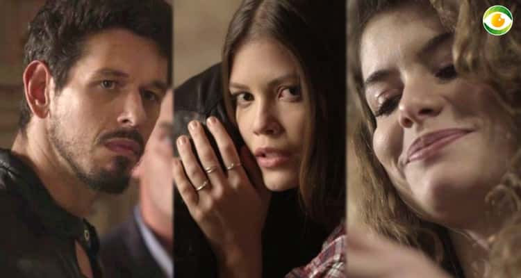 Treta com casal de Espelho da Vida (Foto: Montagem/TV Foco)