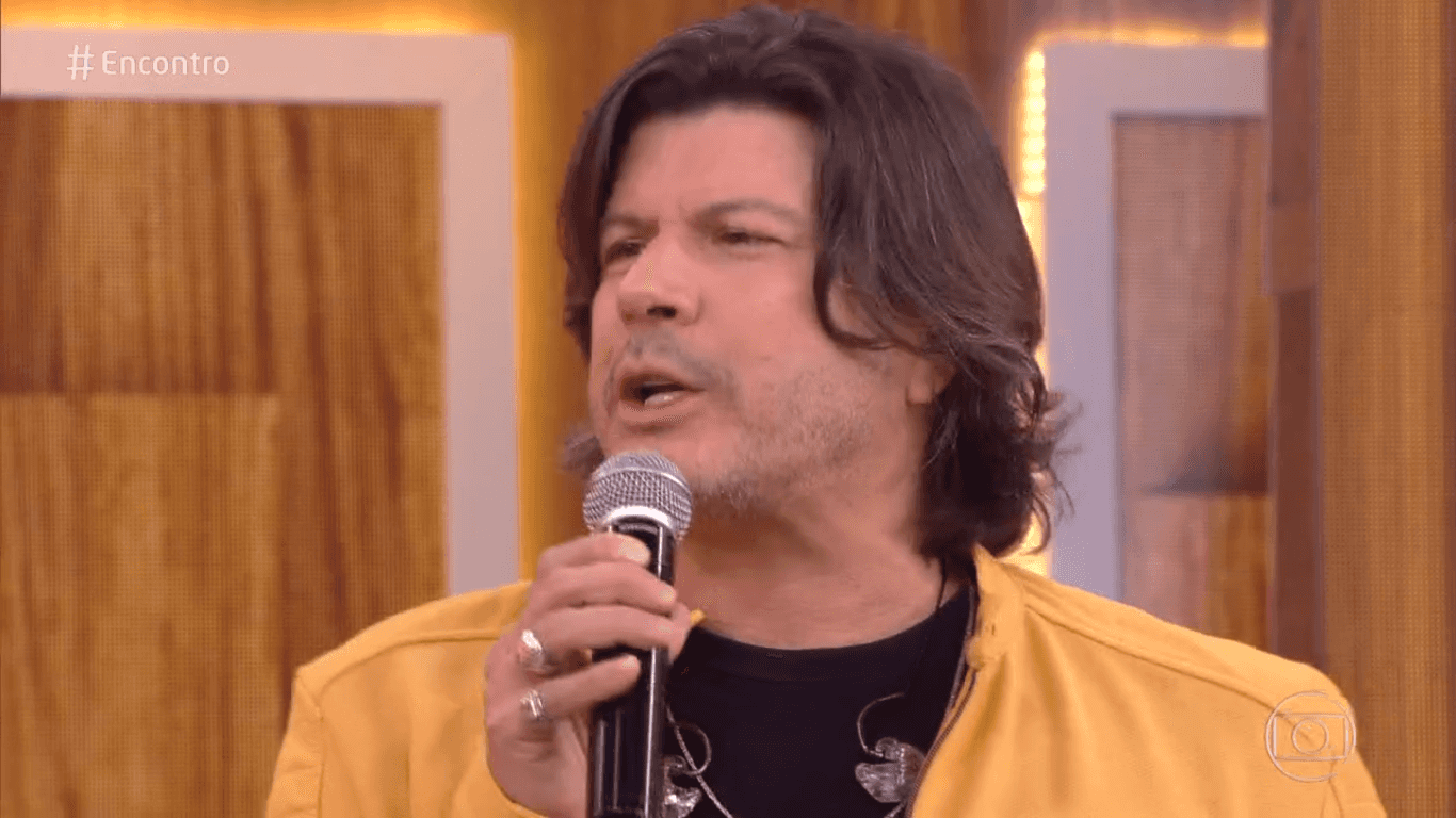 O cantor Paulo Ricardo na TV Globo (Foto: Reprodução)