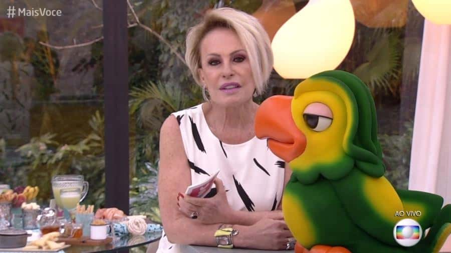 Ana Maria Braga e o Louro José na Globo (Foto: Reprodução)