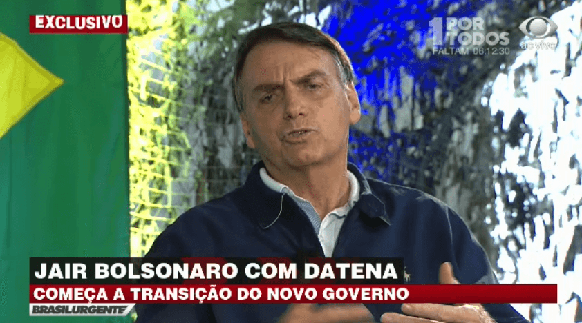 Bolsonaro falou sobre o Enem na Band (Foto: Reprodução)