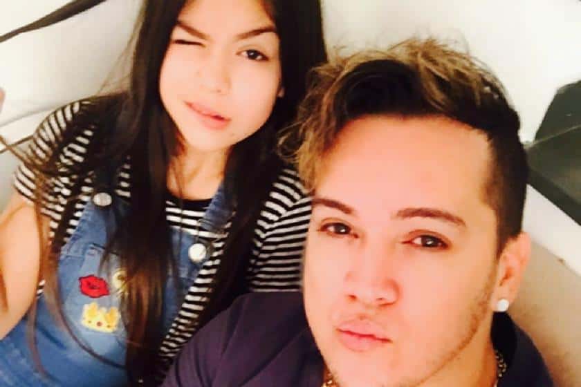 Melody e o pai, Mc Belinho (Foto: Divulgação)