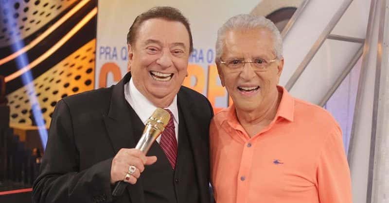Raul Gil e Carlos Alberto de Nóbrega (Foto: Divulgação/SBT)