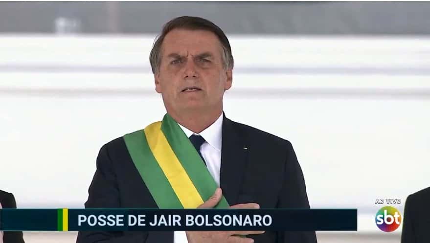 Jair Bolsonaro é oficialmente presidente do Brasil (Foto: Reprodução/SBT)