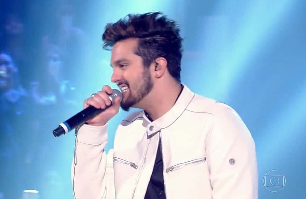 O cantor Luan Santana no comando do programa Só Toca Top em 2018. (Foto: Reprodução)