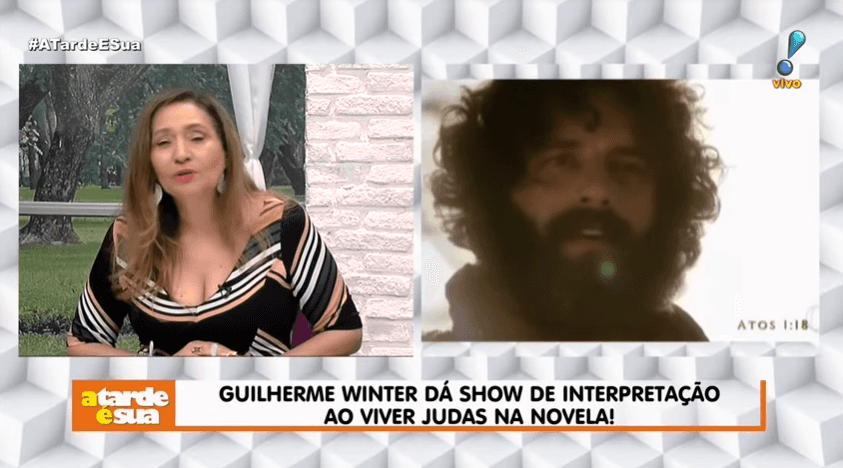 Sonia Abrão elogia trabalho de Guilherme Winter como Judas na novela bíblica Jesus, da Record. (Foto: Reprodução)