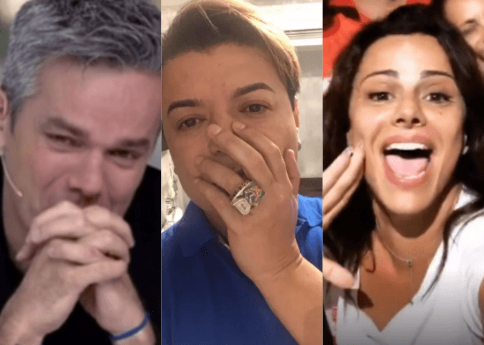 Otaviano Costa, David Brazil e Viviane Araujo