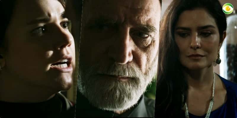 Dalila (Alice Wegmann) despreza o pai Aziz (Herson Capri) e ama Soraia (Letícia Sabatella) em Órfãos da Terra (Foto: Montagem/TV Foco)