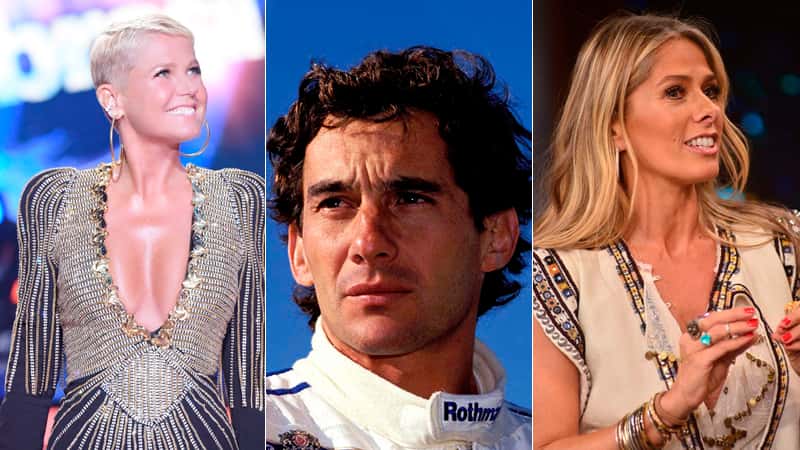 Xuxa Meneghel, Ayrton Senna e Adriane Galisteu (Foto: Reprodução)