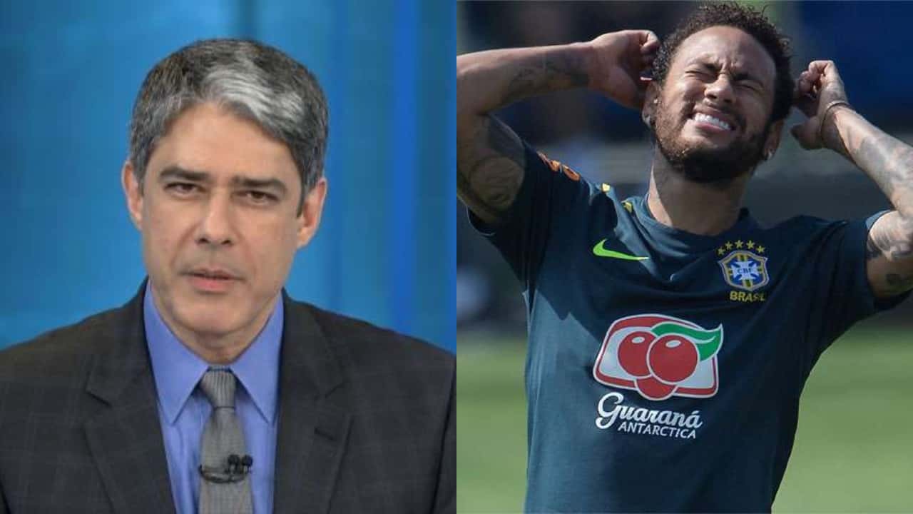 William Bonner e Neymar (Foto: Divulgação - Montagem/TV Foco)