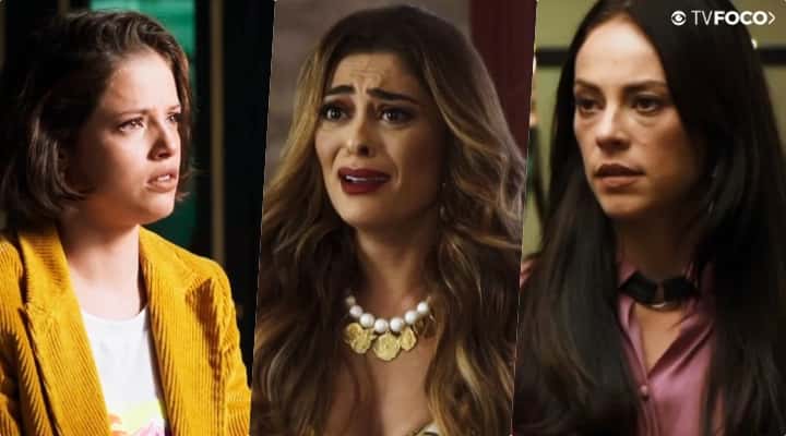 Josiane, Maria da Paz e Vivi Guedes viram alvo em A Dona do Pedaço da Globo (Foto: Montagem/TV Foco)