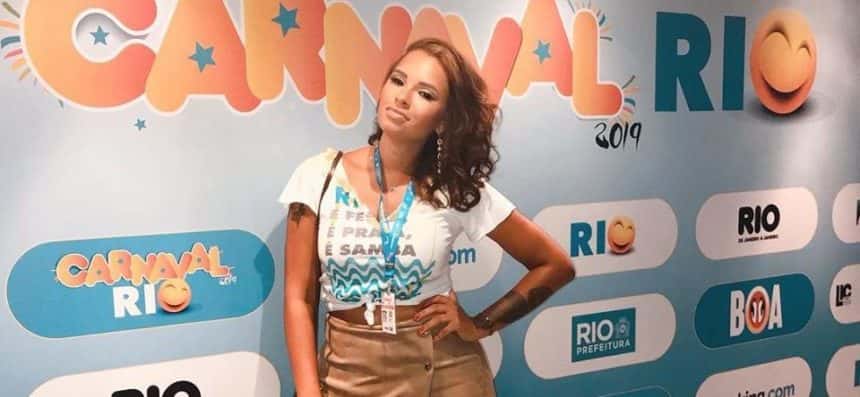 Ariadna Arantes do BBB no Carnaval do Rio durante o Desfile das Campeãs (Reprodução: Redes Sociais)