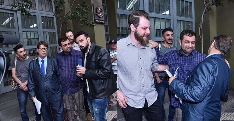 Evandro Santo vai até delegacia após agressão Foto:Marcelo Sá Barretto / AgNews