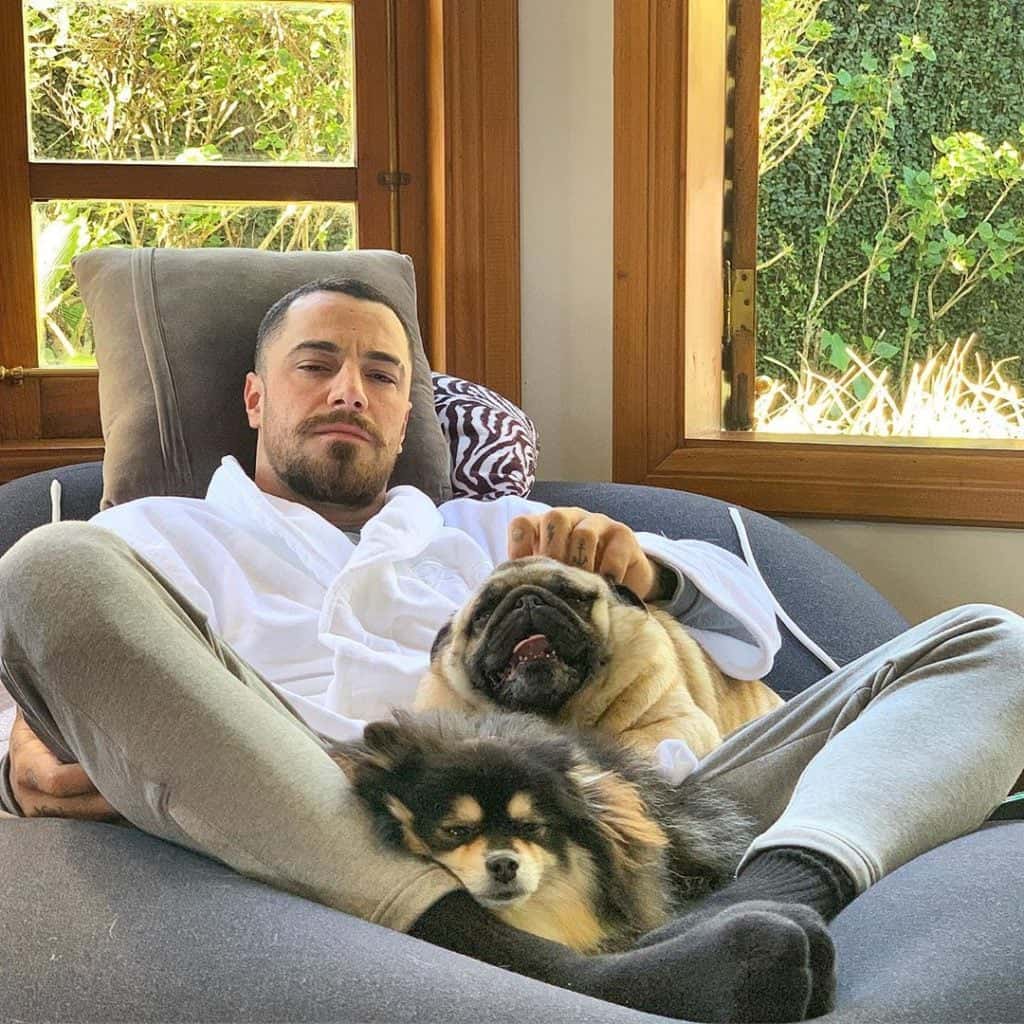 Felipe Titto e seus cachorros (Reprodução/Instagram)