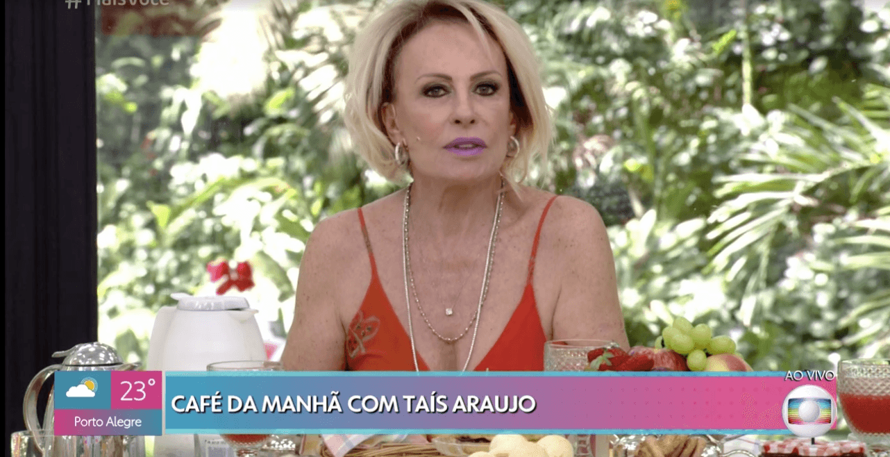 Ana Maria Braga errou nome de autor ao vivo na Globo (Reprodução/Globoplay)