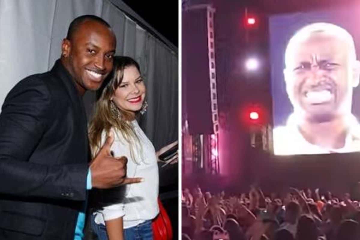 Thiaguinho cantou música que fez para Fernanda Souza (Montagem: TV Foco)