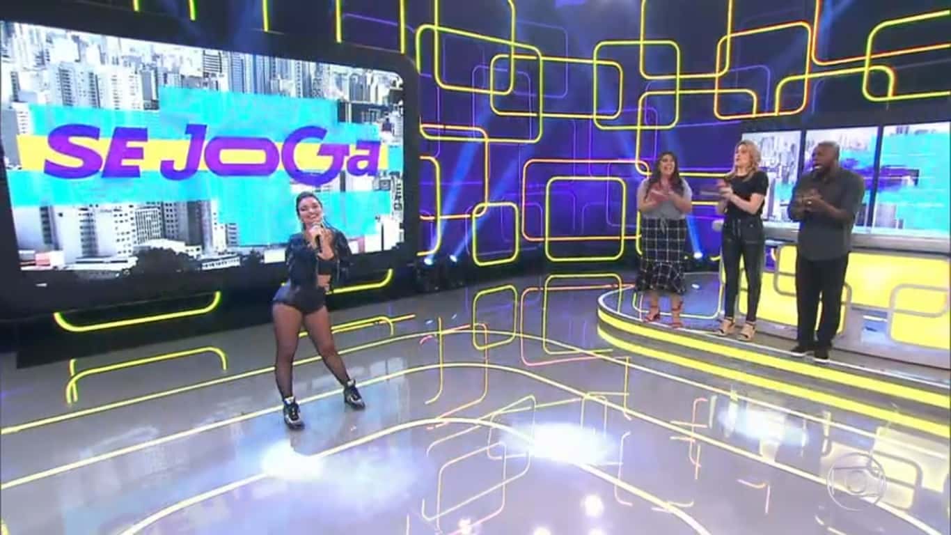 Personagem Nanda de Malhação surge no Se joga da Globo (Imagem: Reprodução)