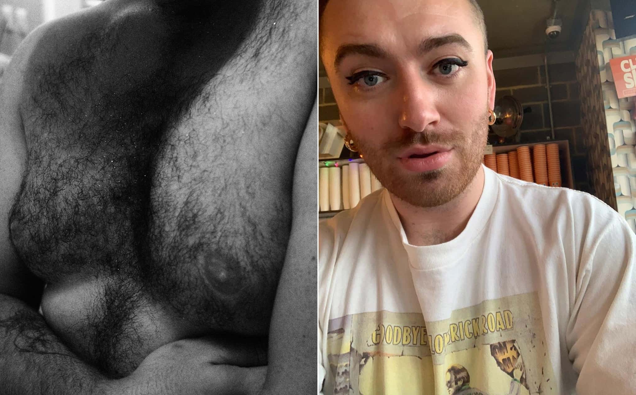 Sam Smith compartilhou foto sem camisa e fez reflexão sobre aceitação corporal (Foto: Reprodução)