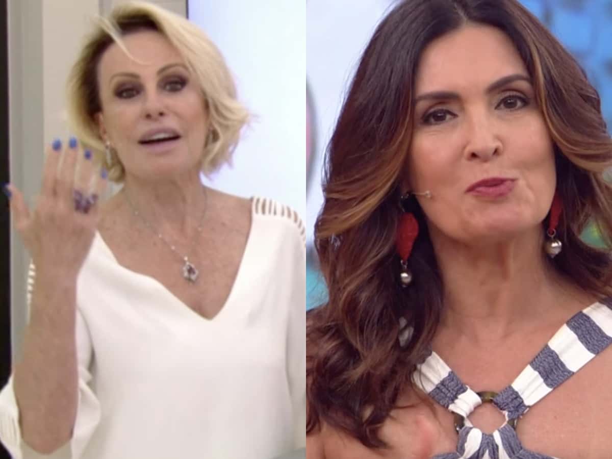 Que emocionante! Após Ana Maria Braga anunciar um novo câncer no final do Mais Você, Fátima Bernardes se emocionou ao falar sobre a amiga no começo do Encontro (Foto: Montagem TV Foco)