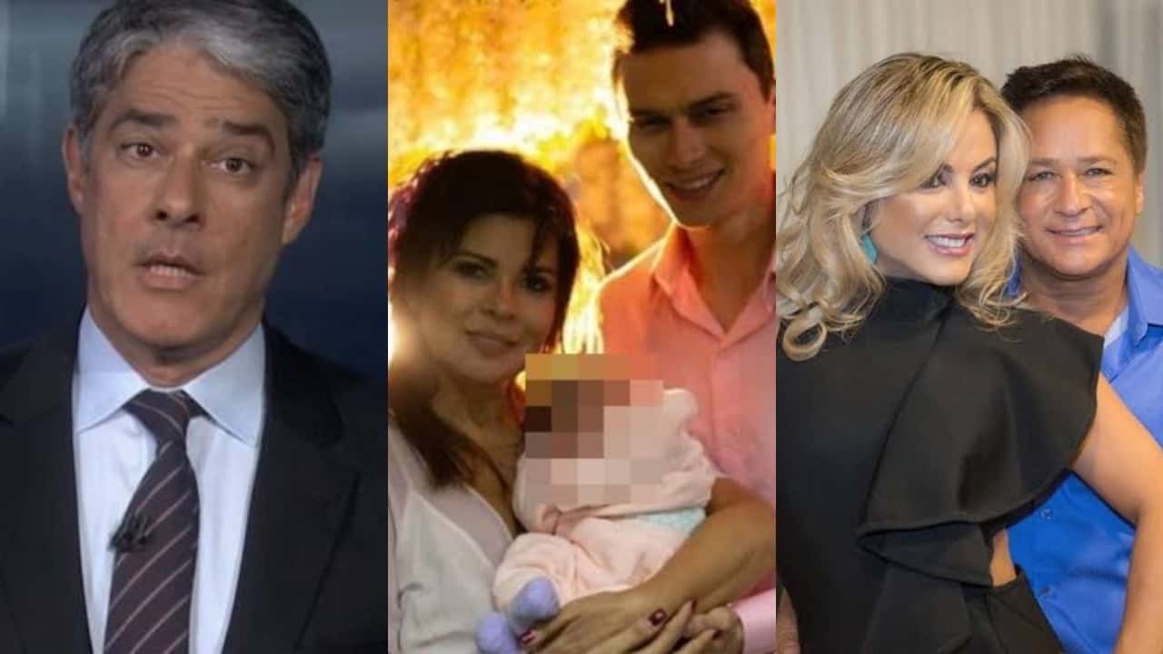 William Bonner, Mara Maravilha, Poliana Rocha e Leonardo (Foto: Reprodução/Instagram/Montagem TV Foco)