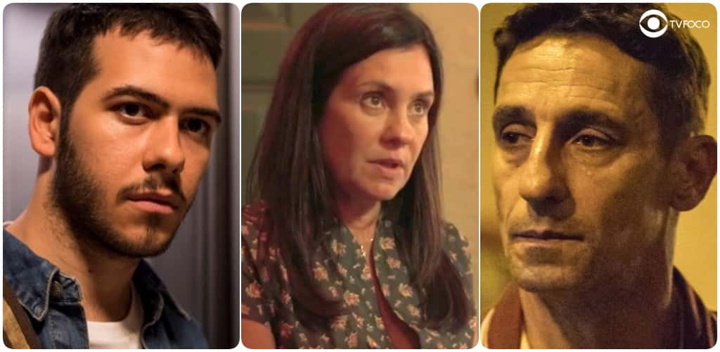 Vinícius, Belizário e Thelm personagens de Amor de Mãe (Foto: Montagem/TV Foco)
