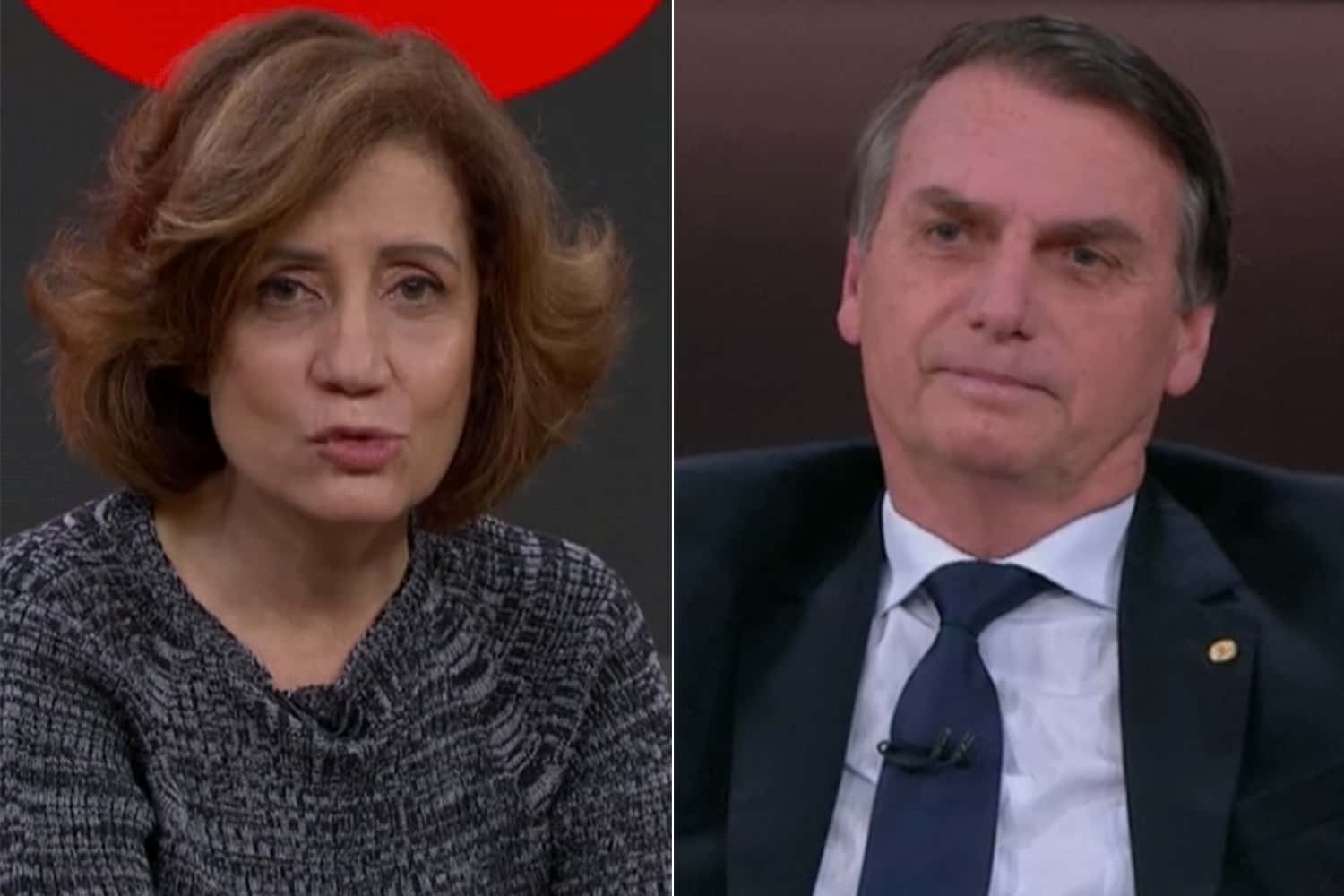 Miriam Leitão rebateu fala de Bolsonaro sobre jornalistas (Foto: Reprodução/Montagem)