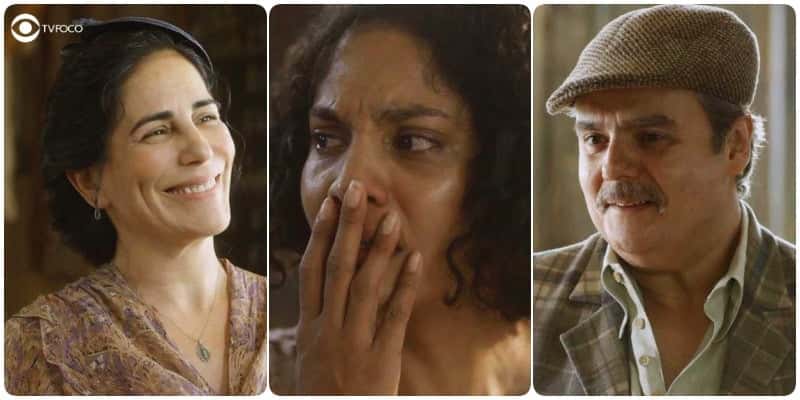 Shirley será desmascarada por Afonso e Lola em Éramos Seis (Foto: Montagem/TV Foco)