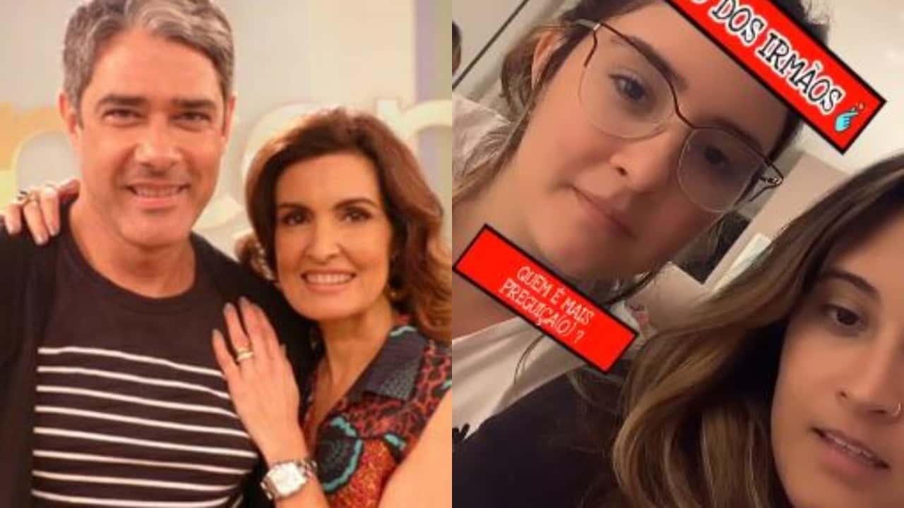 Filhas de William Bonner e Fátima Bernardes, Laura e Bia fizeram revelações divertidíssimas (Foto: Divulgação/TV Globo/Reprodução/Instagram)