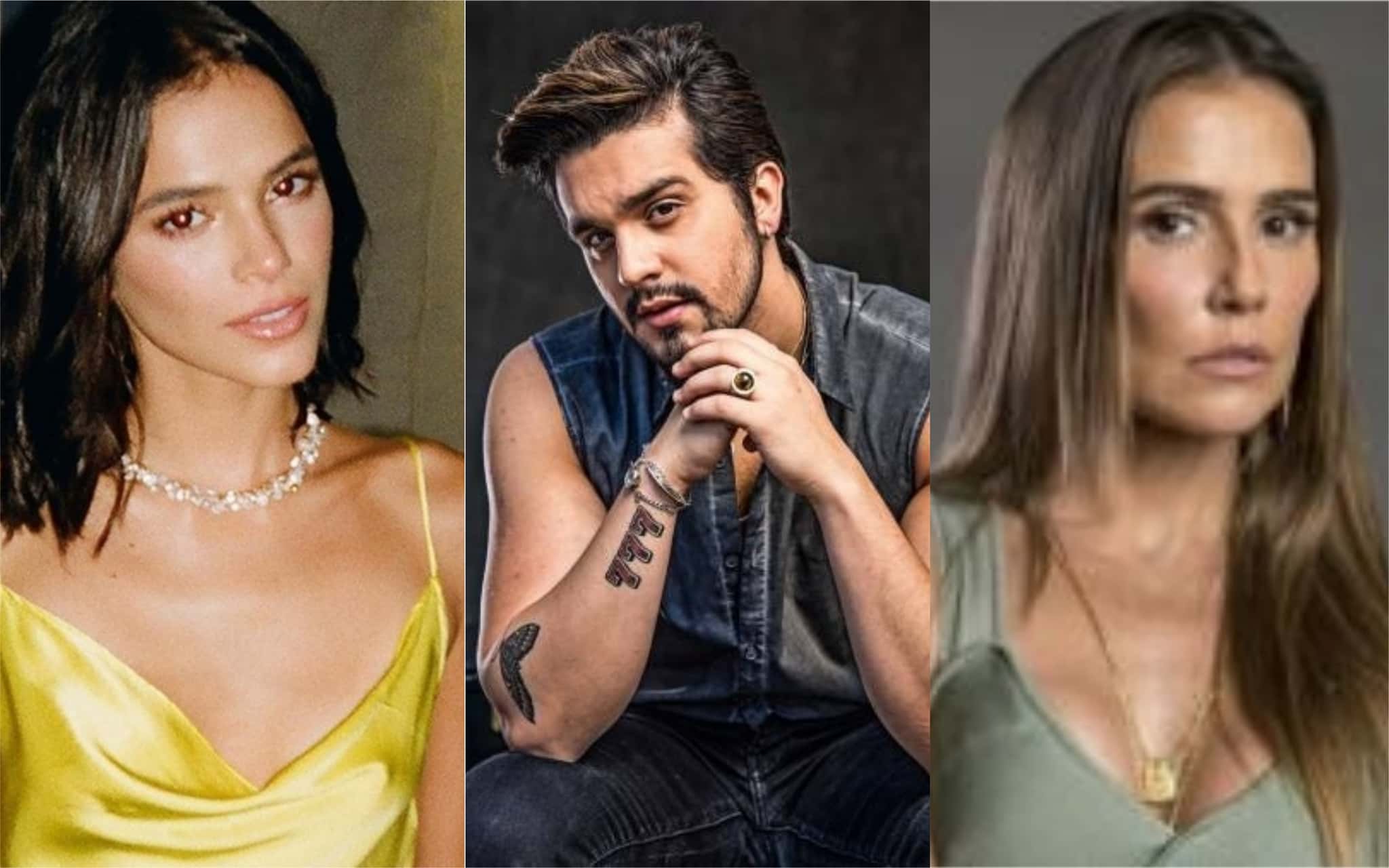 Famosos como Bruna Marquezine, Luan Santana e Deborah Secco estão revoltados com o BBB20 (Foto: Divulgação / Montagem / TV Foco)