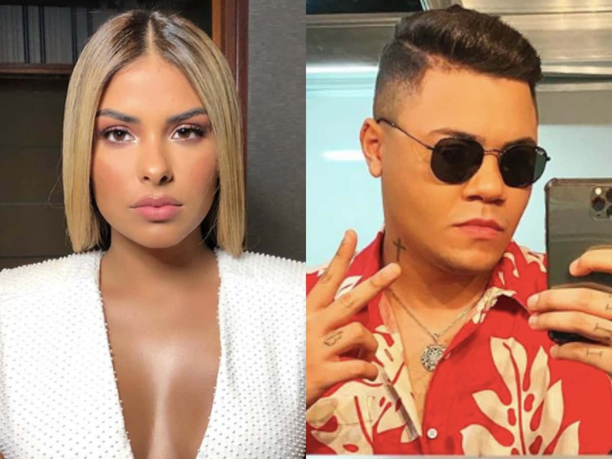 A famosa campeã do BBB 16, reality show da Globo, Munik Nunes se vingou do cantor sertanejo Felipe Araújo após ser deixada pelo menos (foto: Reprodução/Montagem TV Foco)