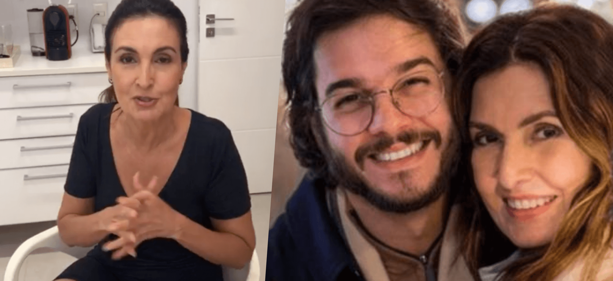Fátima Bernardes surgiu ao vivo no Instagram (Foto montagem: TV Foco)