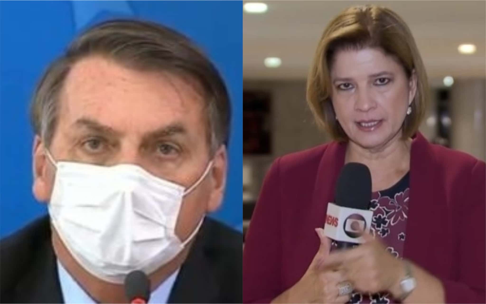 Repórter da Globo, Delis Ortiz dividiu opiniões em coletiva de imprensa com Jair Bolsonaro (Foto: TV Foco)