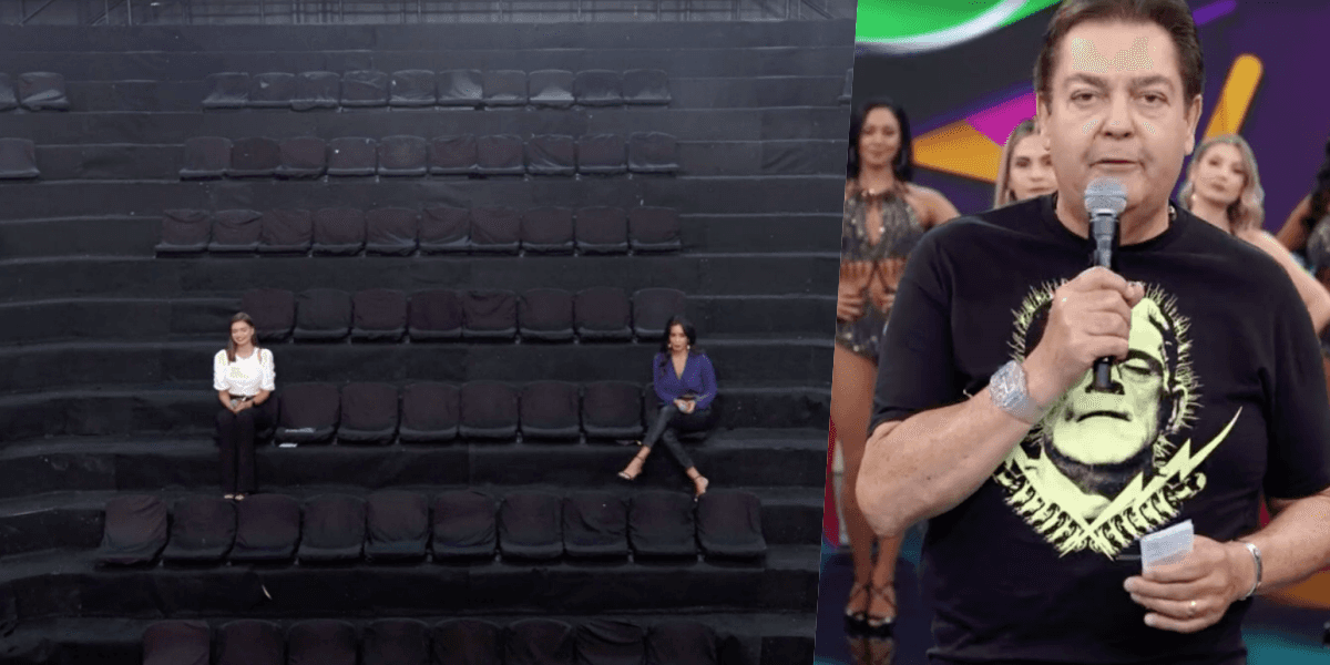 Faustão abriu seu programa ao vivo na Globo com anúncio bombástico (Foto montagem: TV Foco)