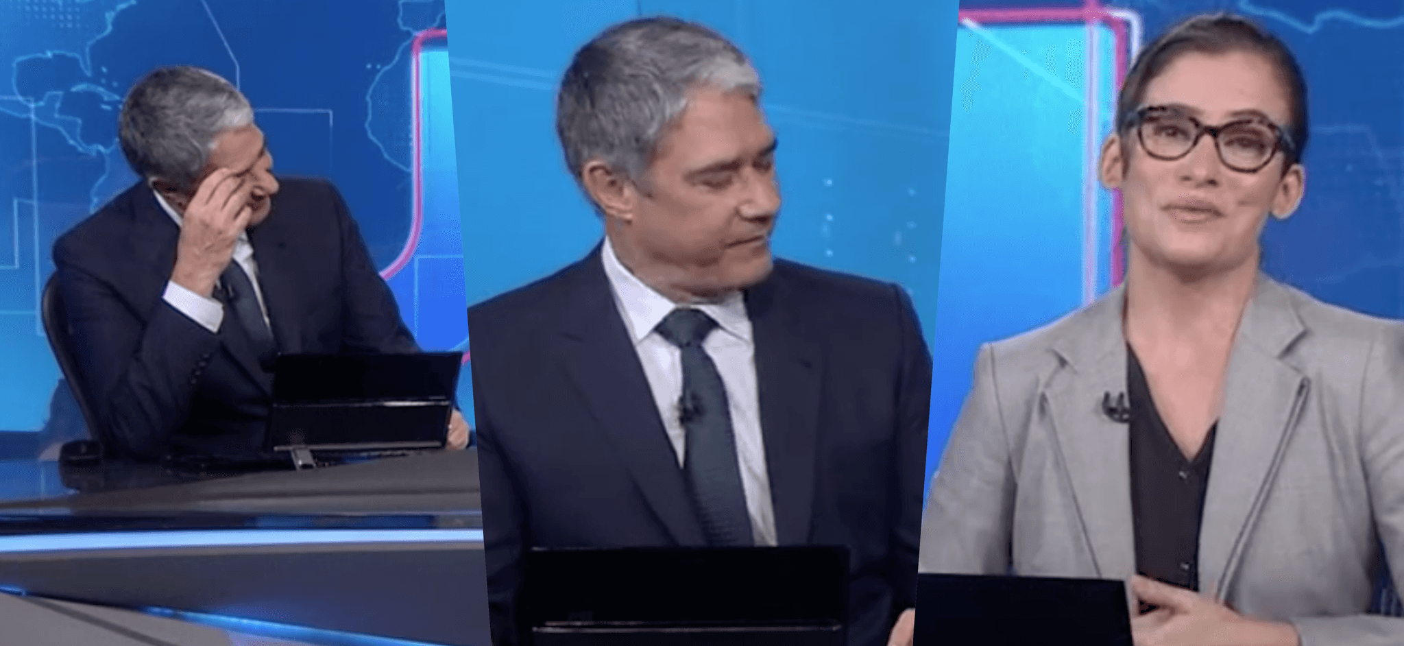 Ao vivo no Jornal Nacional, William Bonner admitiu que está cansado (Foto montagem: TV Foco)