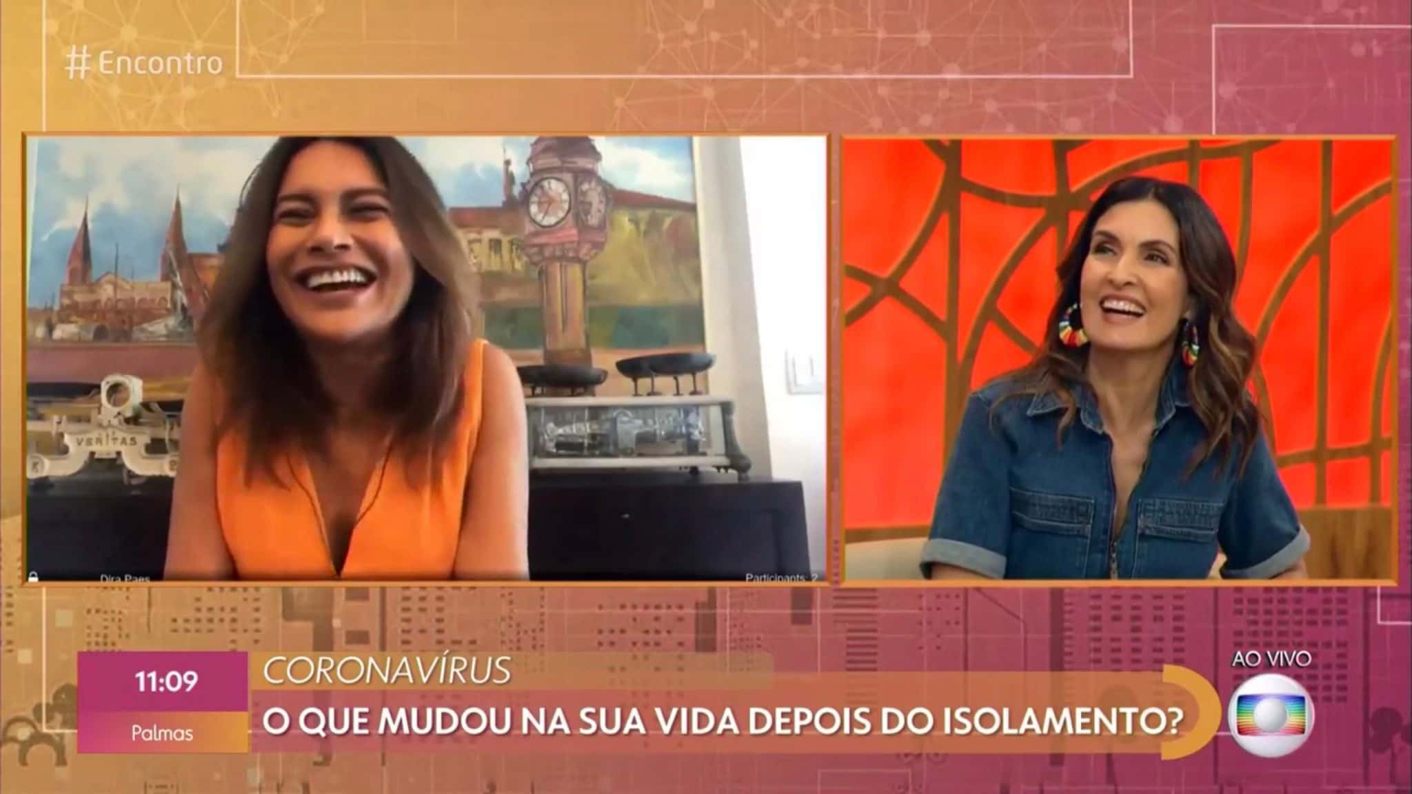 Dira Pares e Fátima Bernardes (Foto: Reprodução)