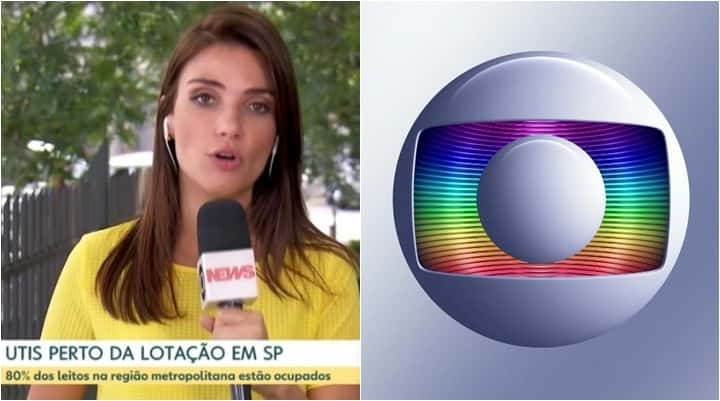 Jornal Hoje, da Globo, fez reportagem sobre UTIs lotadas em São Paulo. (Foto: Montagem/Reprodução)