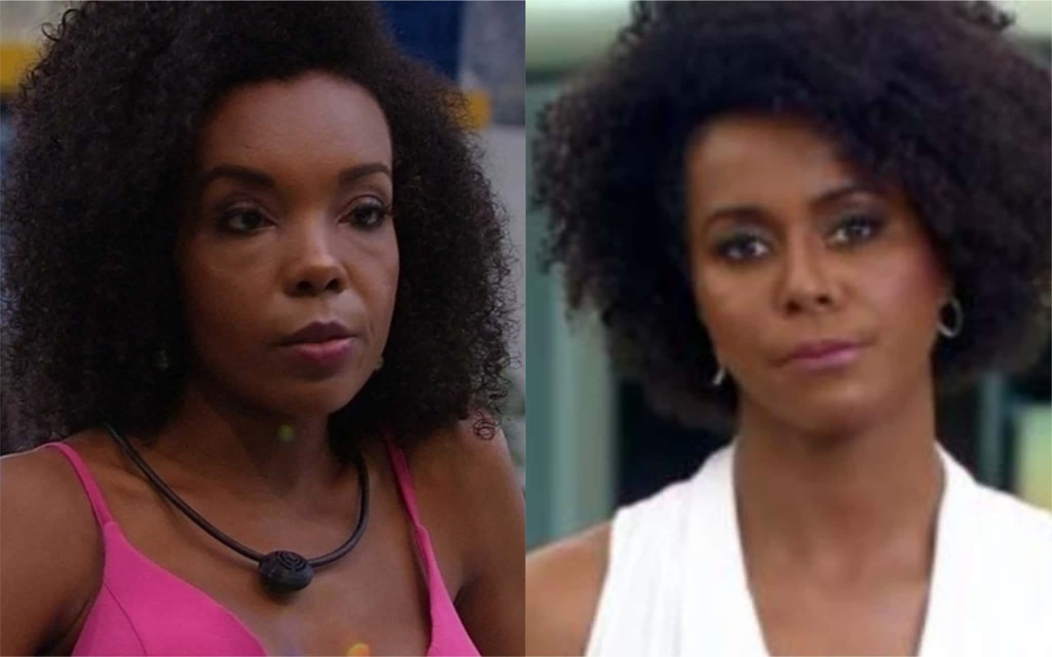 Thelma do BBB20 e Maju Coutinho do Jornal Hoje (Foto: Montagem / TV Foco)