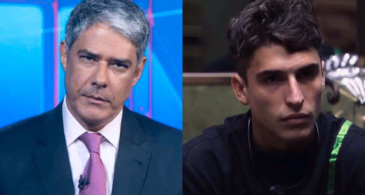 William Bonner falou no Jornal Nacional sobre o caso escandaloso envolvendo Felipe Prior, do BBB 20 (Foto: Reprodução / TV Globo)