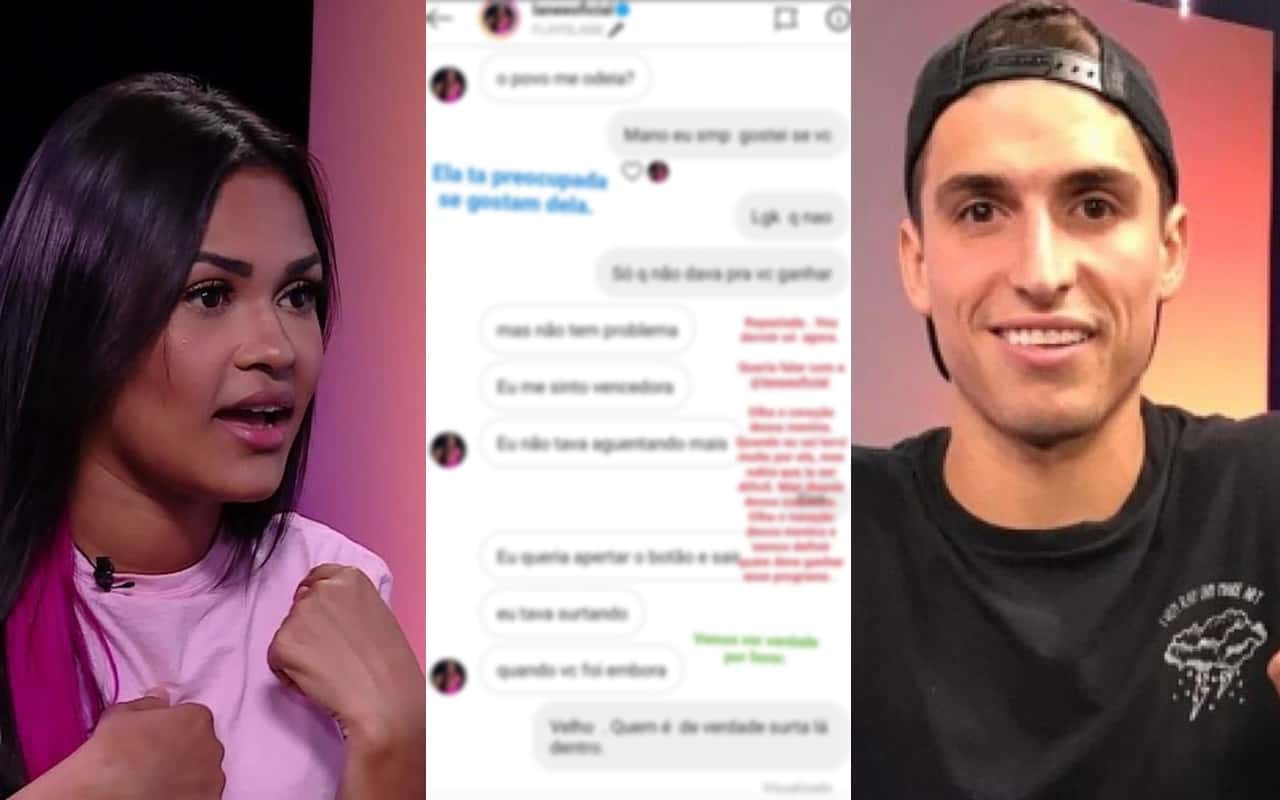 BBB20: Prior e Flayslane conversaram no Instagram durante a madrugada (Foto: Montagem TV Foco)