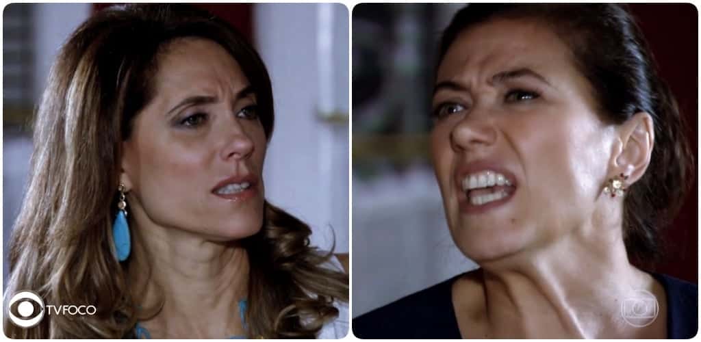 Griselda a Tereza brigarão na novela Fina Estampa (Foto: Montagem/TV Foco)