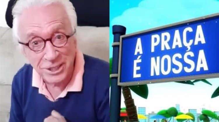 Moacyr Franco revela que amigo da Praça é Nossa "recebeu santo" (Montagem: TV Foco)