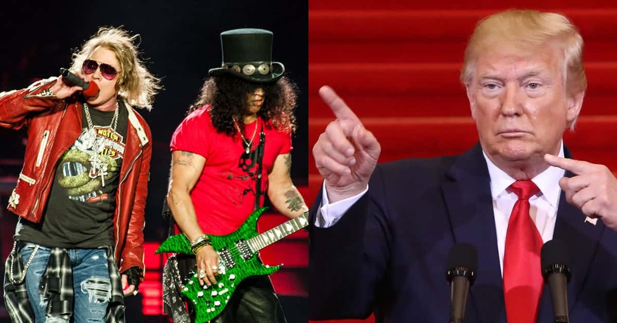 Guns and roses e donald trump tv foco