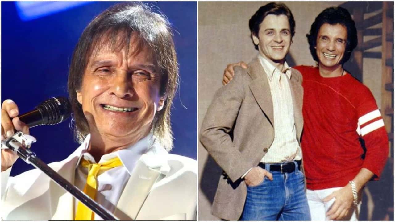Roberto Carlos e bailarino russo (Foto: Reprodução)