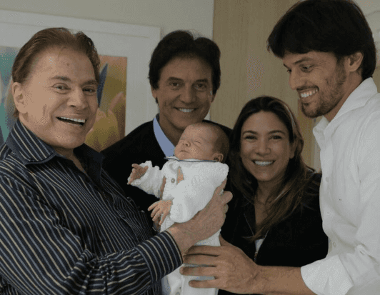 Silvio Santos com Fábio Faria e Patrícia Abravanel - Foto: Reprodução