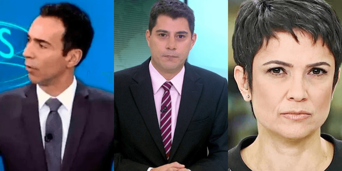 Evaristo e Tralli só de sunga, Sandra Annenberg de biquini e Bonner aos beijos: Âncoras expostos– TV Foco