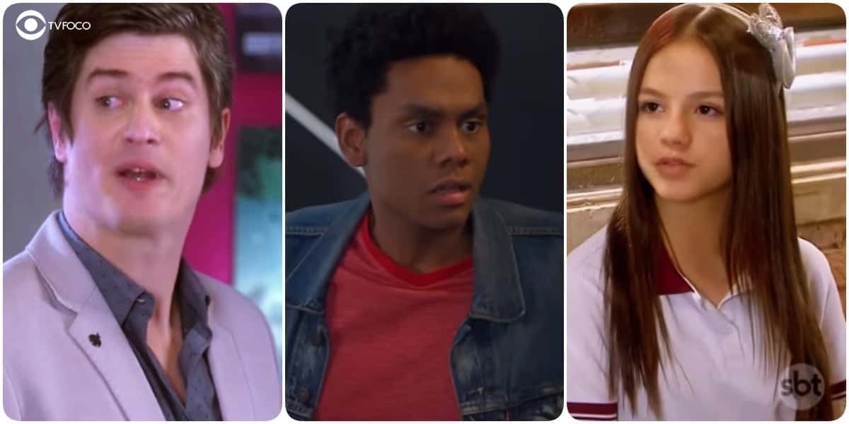 Waldisney, Jeff e Filipa são destaques na novela As Aventuras de Poliana (Foto: Montagem/TV Foco)